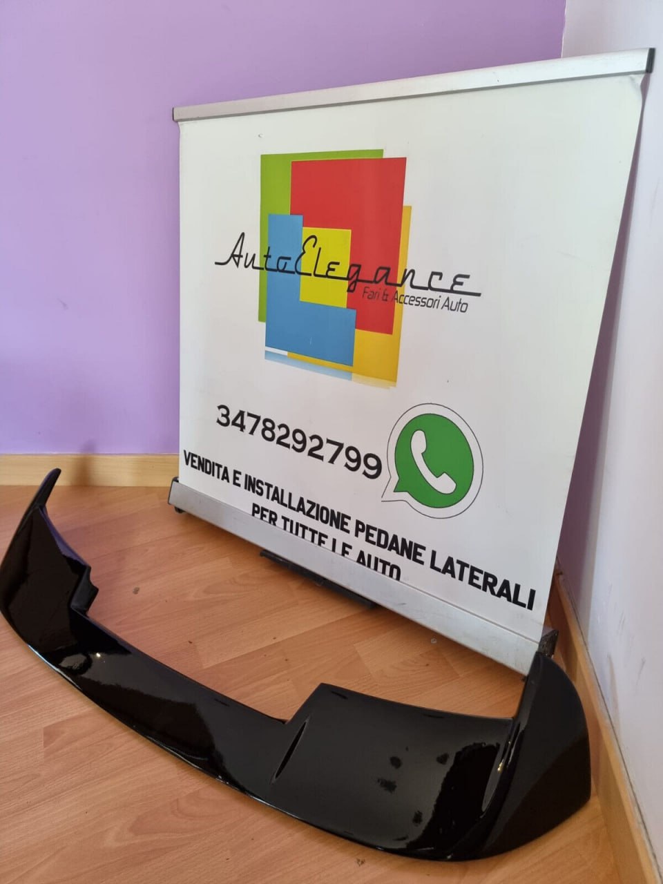 SPOILER ADATTO PER SEAT LEON 5F 5 PORTE 2012-2020 LOOK R300 NERO LUCIDO