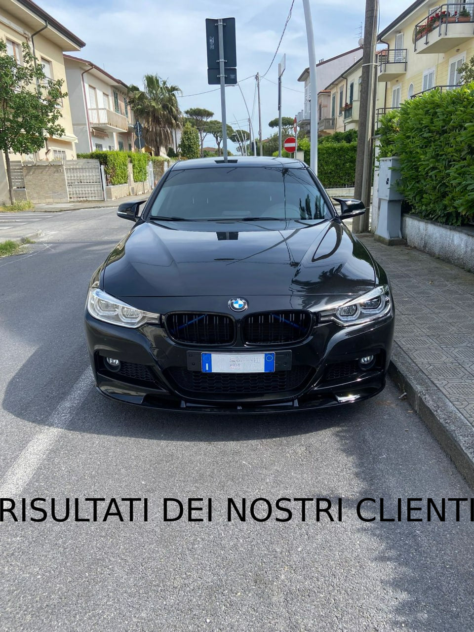 Splitter anteriore sotto Paraurti nero lucido adatto per BMW Serie 3 F30 F31