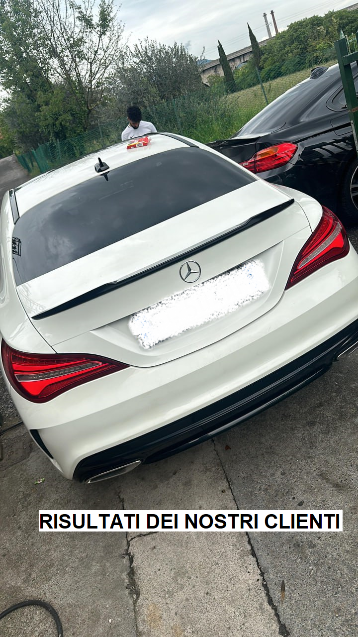 SPOILER ADATTO PER MERCEDES CLA C117 2013+ LOOK NERO LUCIDO DESIGN SPORTIVO