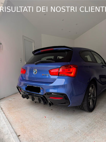 SPOILER POSTERIORE SUL TETTO BMW SERIE 1 F20 F21 2011-2019 NERO LUCIDO