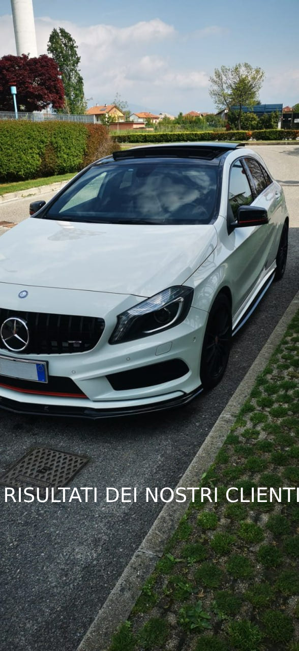 SPLITTER ADATTO PER MERCEDES W176 12-15 AMG A45 NERO LUCIDO