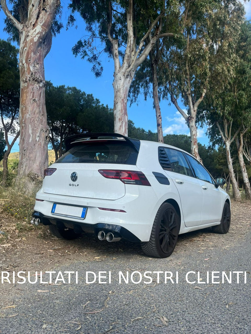 SPOILER TETTO ADATTO PER VW GOLF 8 LOOK R NERO LUCIDO DESIGN SPORTIVO