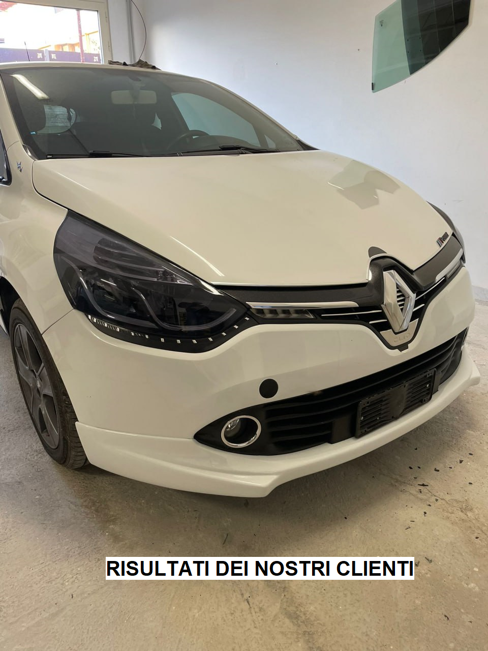 RENAULT CLIO IV 2012-2015 SOTTO PARAURTI ANTERIORE IN ABS LOOK SPORTIVO 0218