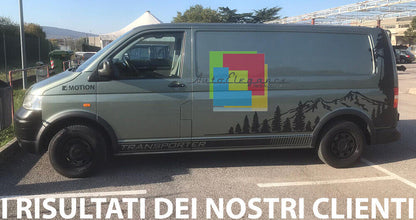 PARAFANGHI ADATTI PER VW TRANSPORTER T5 T5.1 2003-2015 NERO OPACO