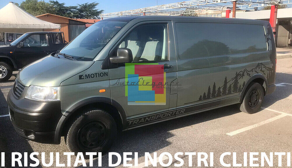 PARAFANGHI ADATTI PER VW TRANSPORTER T5 T5.1 2003-2015 NERO OPACO