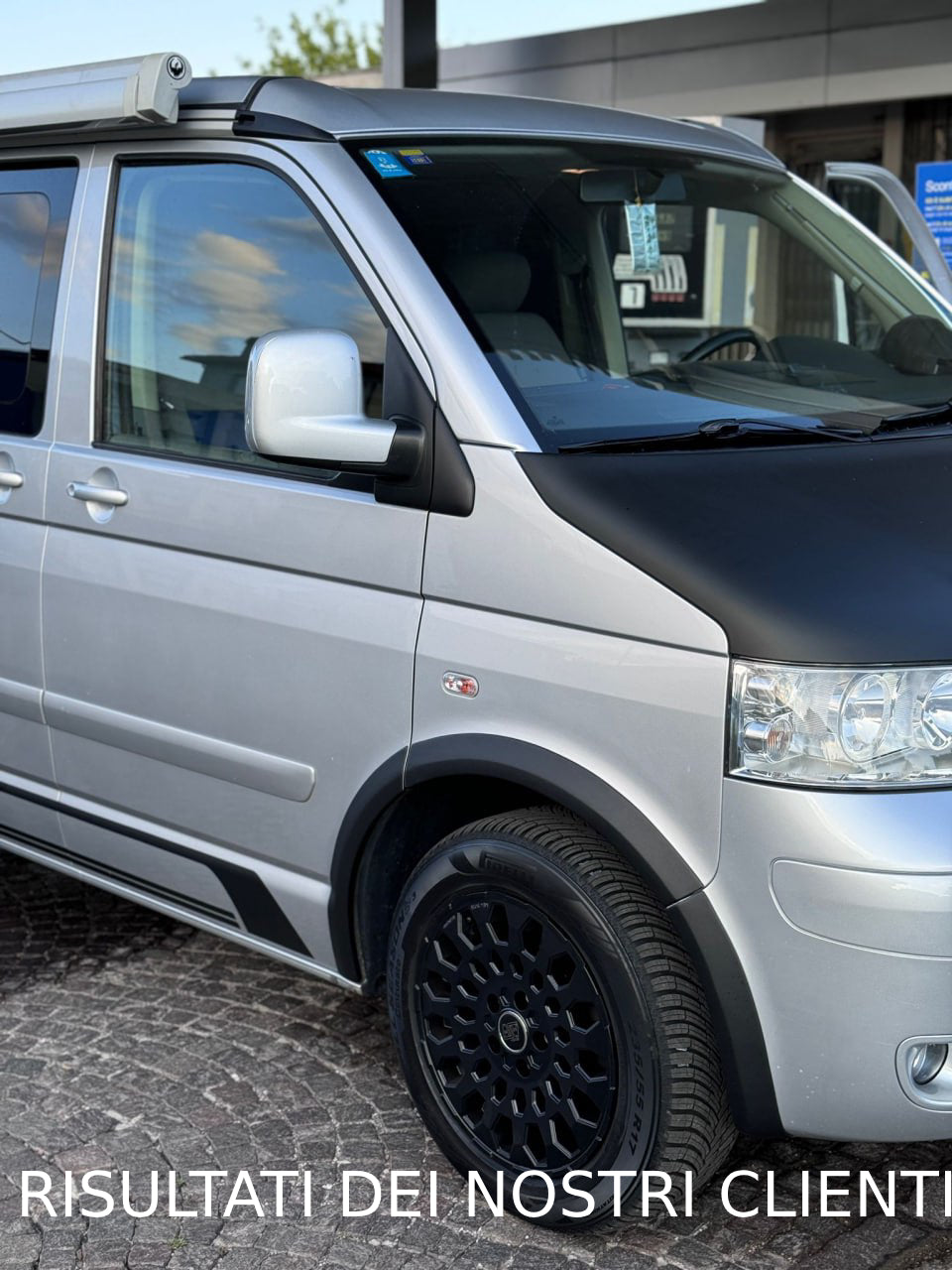 PARAFANGHI ADATTI PER VW TRANSPORTER T5 T5.1 2003-2015 NERO OPACO