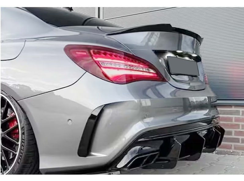 SPOILER ADATTO PER MERCEDES CLA C117 2013+ LOOK NERO LUCIDO DESIGN SPORTIVO
