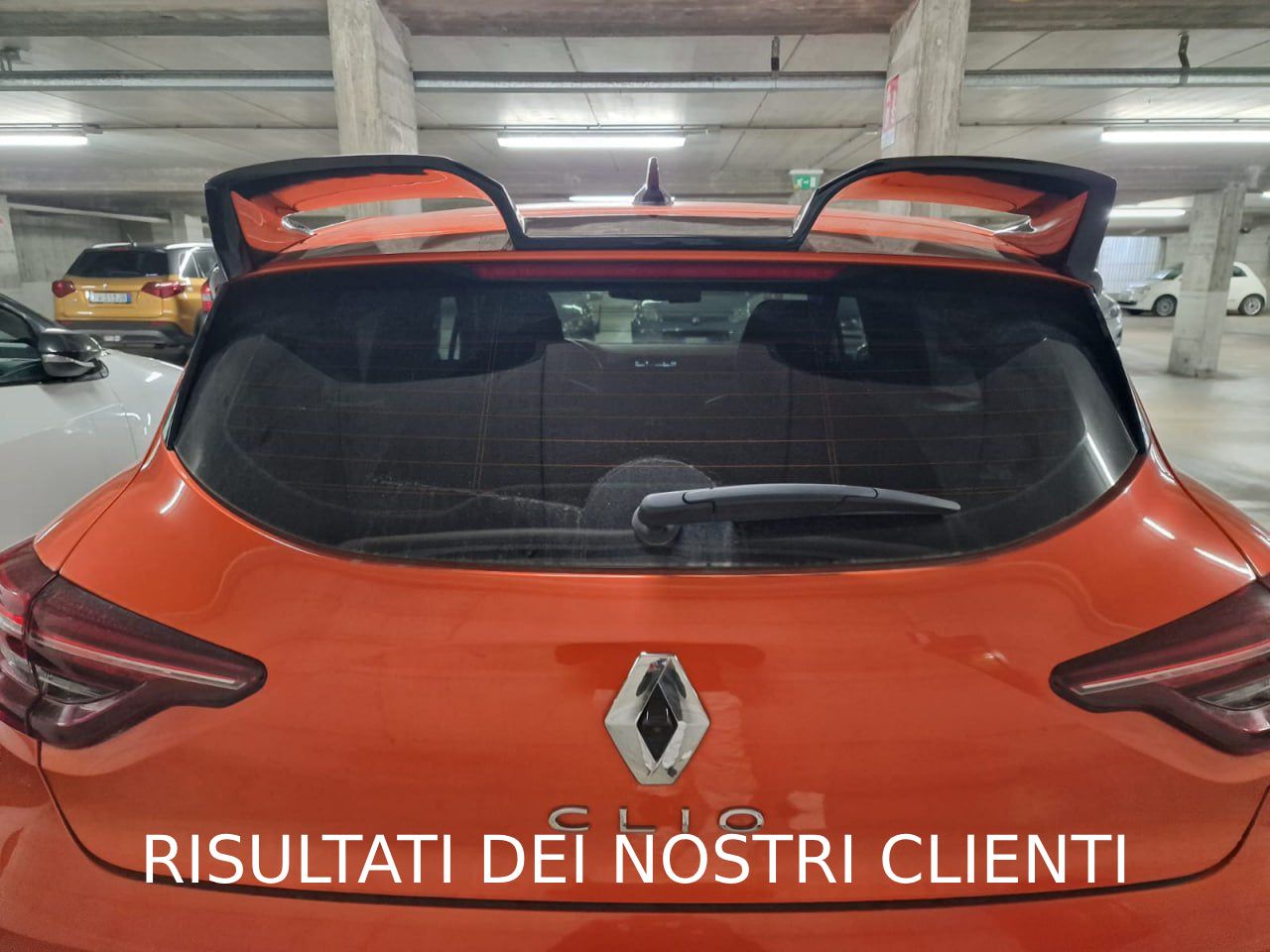 ROOF SPOILER SUITABLE FOR RENAULT CLIO 5 V 2019+ GLOSSY BLACK SPORTY LOOK -