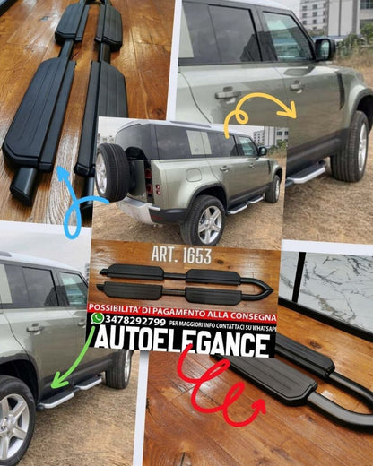 Running boards suitable for Land Rover Defender L663 110 (2020 onwards) Black Edition 