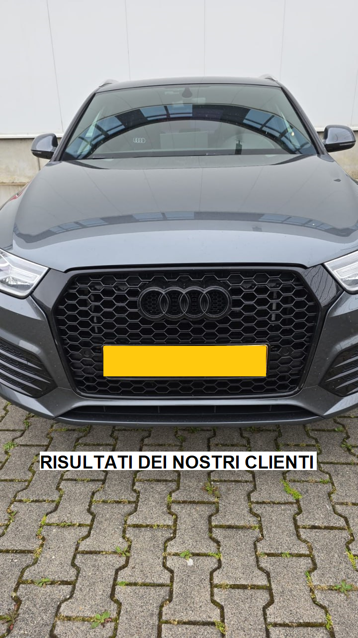 GRIGLIA ANTERIORE AUDI Q3 2016-2019 CALANDRA RSQ3 BORDO NERO NIDO D'APE