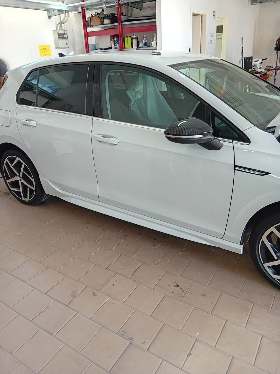 💕ART.1079 MINIGONNE VW GOLF 8 LOOK R NERO OPACO (TOP)💕