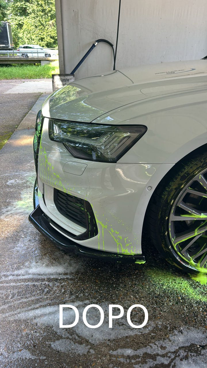 SPLITTER ADATTO PER AUDI A6 4G C8 2018+ NERO LUCIDO V1 LOOK SPORTIVO
