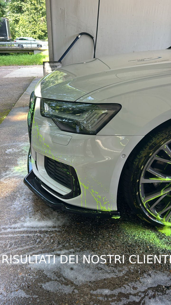 SPLITTER ADATTO PER AUDI A6 4G C8 2018+ NERO LUCIDO V1 LOOK SPORTIVO