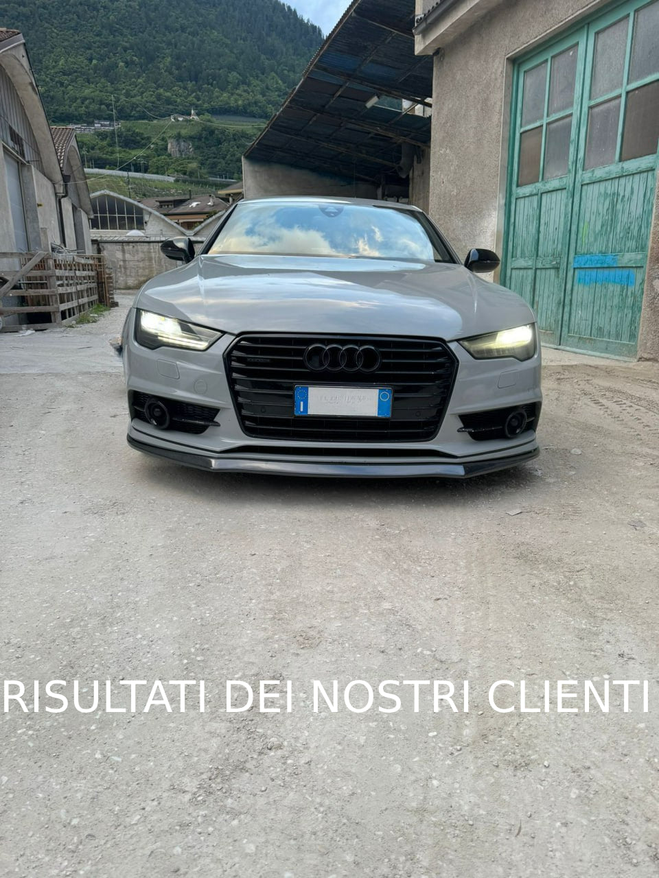 Splitter adatto per Audi S7 / A7 S-Line C7 FL 2014-2017 Front Splitter