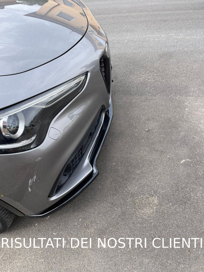 FRONT BUMPER SPLITTER SUITABLE FOR ALFA ROMEO STELVIO GLOSSY BLACK RS LOOK 