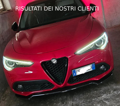 ✨SPLITTER ANTERIORE ADATTO PER ALFA ROMEO STELVIO NERO LUCIDO LOOK RS✨