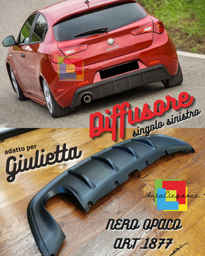 DIFFUSORE GIULIETTA 2010+ LOOK SPRINT NERO OPACO 1SX PROFILO NERO TOP QUALITA