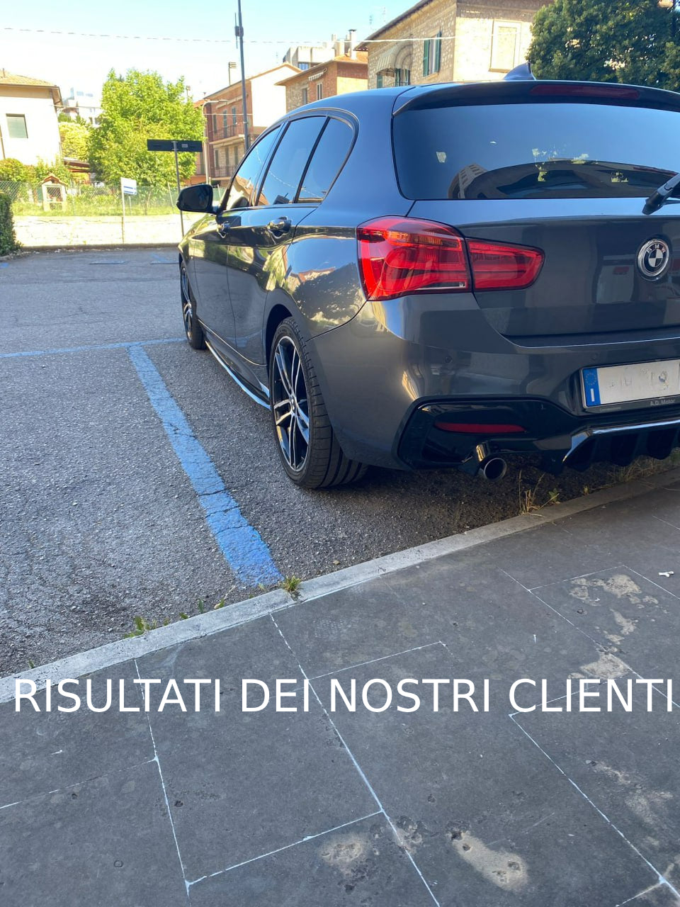 DIFFUSORE ADATTO PER BMW SERIE 1 F20 F21 MSPORT 2015-2019 2SX NERO LUCIDO