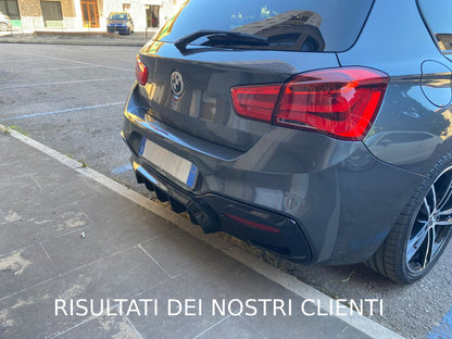 DIFFUSORE ADATTO PER BMW SERIE 1 F20 F21 MSPORT 2015-2019 2SX NERO LUCIDO