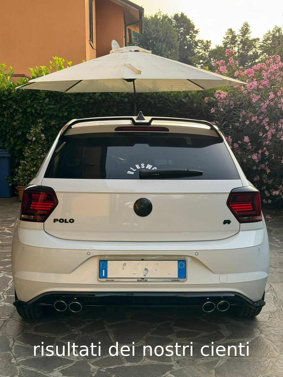 DIFFUSORE ADATTO PER VW POLO AW1 2017+ LOOK GTI NERO (CON TERMINALI)