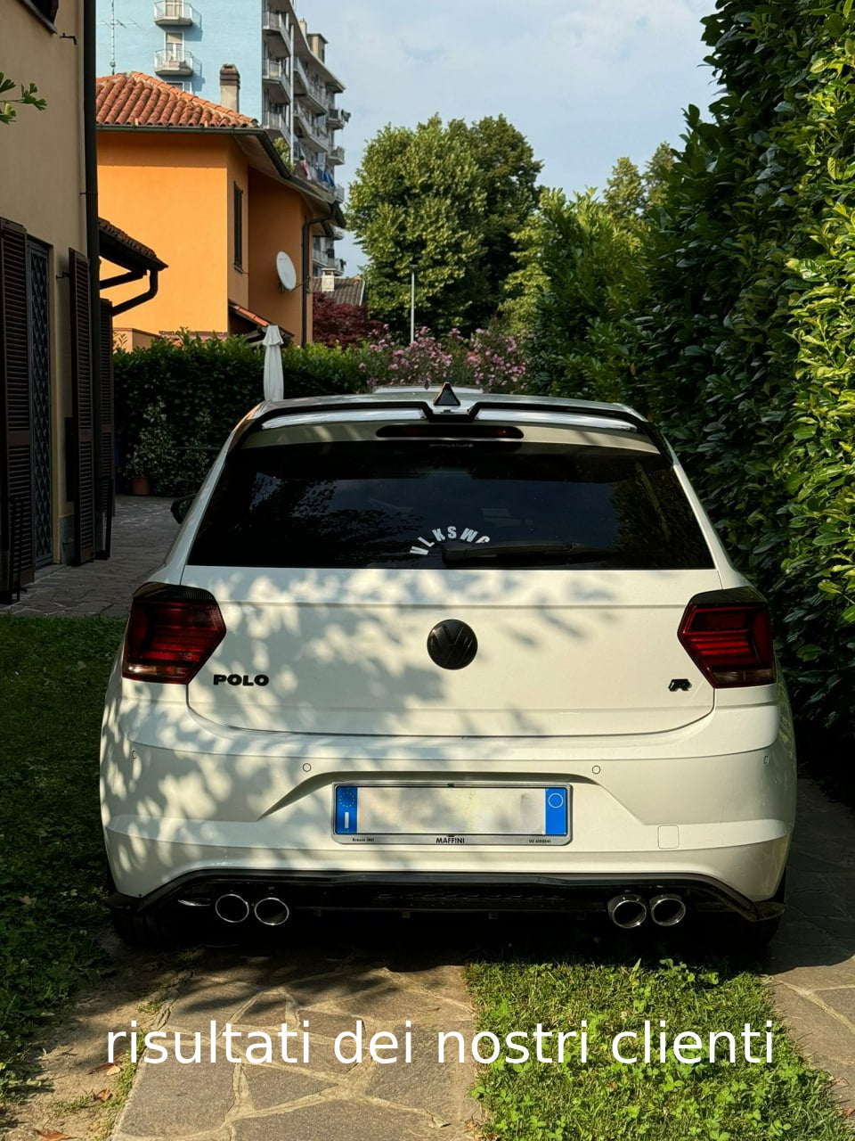 DIFFUSORE ADATTO PER VW POLO AW1 2017+ LOOK GTI NERO (CON TERMINALI)