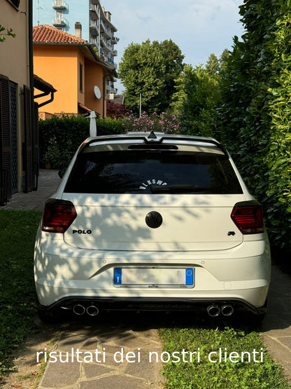 DIFFUSORE ADATTO PER VW POLO AW1 2017+ LOOK GTI NERO (CON TERMINALI)