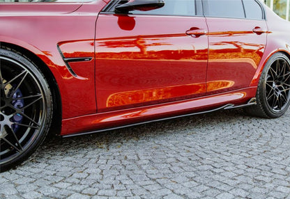 UNDER SKIRTS SUITABLE FOR BMW F80 2012+Lip M3 V2 Style GLOSSY BLACK 