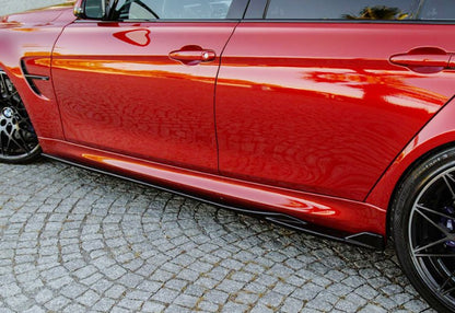 UNDER SKIRTS SUITABLE FOR BMW F80 2012+Lip M3 V2 Style GLOSSY BLACK 