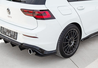 Diffusore ADATTO PER VW Golf Mk8 2019+ GTI V1 Style, nero lucido