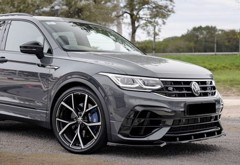 Splitter SUITABLE FOR VW Tiguan Mk2 FL 2019+ R/R Line V2 Style, Gloss Black 