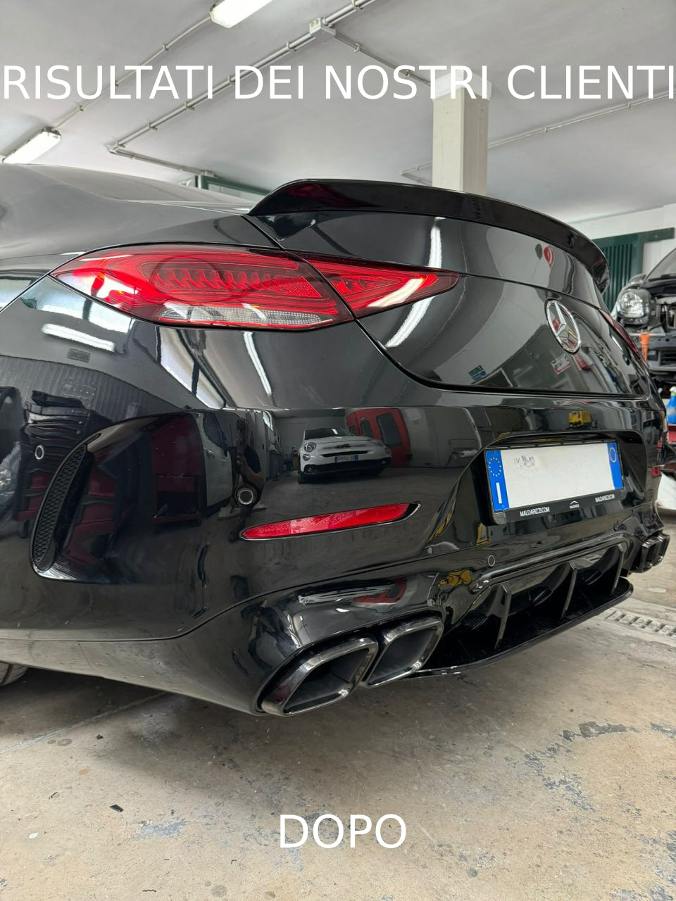 DIFFUSER SUITABLE FOR MERCEDES CLS C257 2018+ AMG LOOK CLS63s GLOSSY BLACK