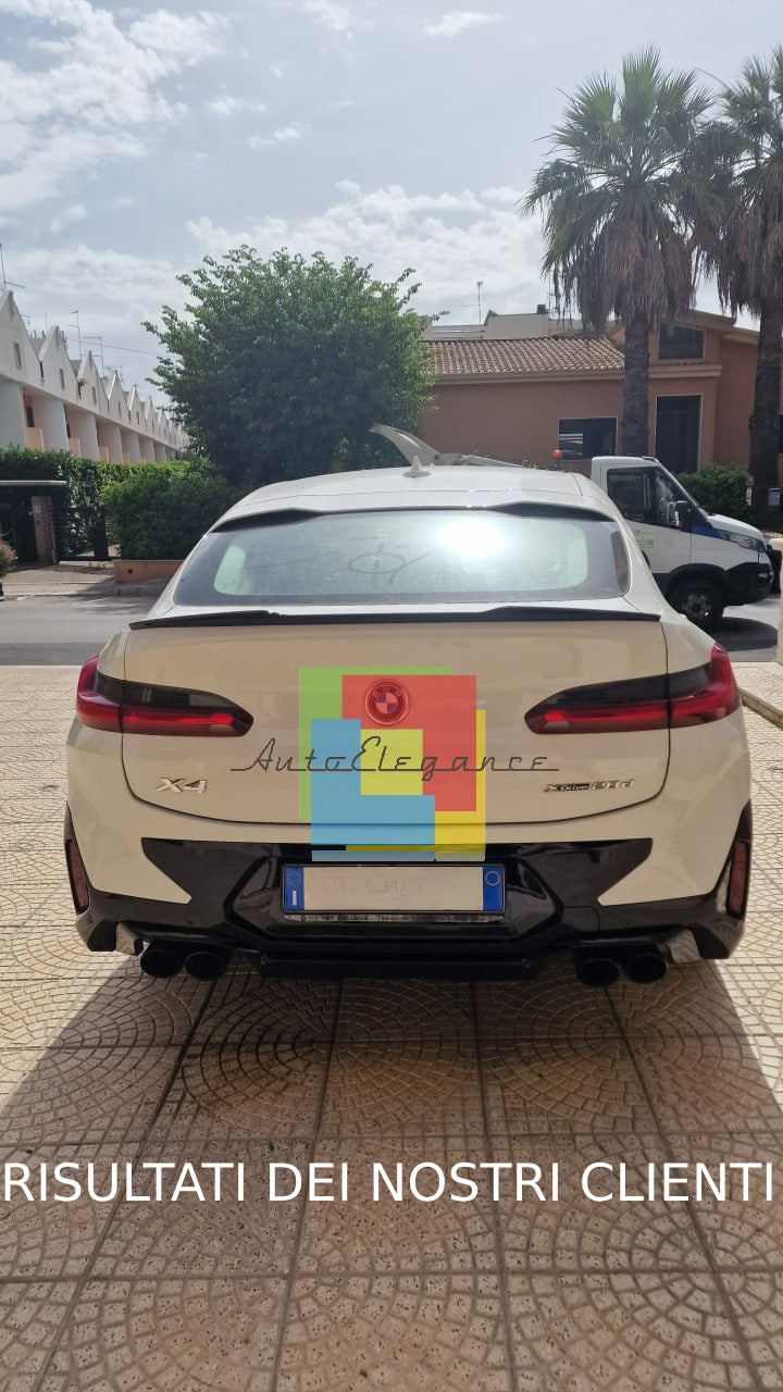 SPOILER BAGAGLIAIO ADATTO PER BMW X4 G02 2018+ LOOK M COMPETITION NERO LUCIDO