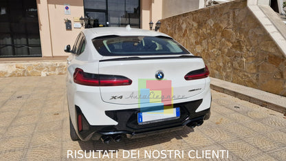 SPOILER BAGAGLIAIO ADATTO PER BMW X4 G02 2018+ LOOK M COMPETITION NERO LUCIDO