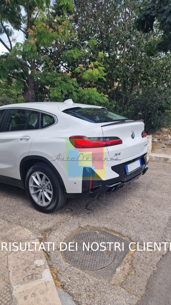 SPOILER BAGAGLIAIO ADATTO PER BMW X4 G02 2018+ LOOK M COMPETITION NERO LUCIDO