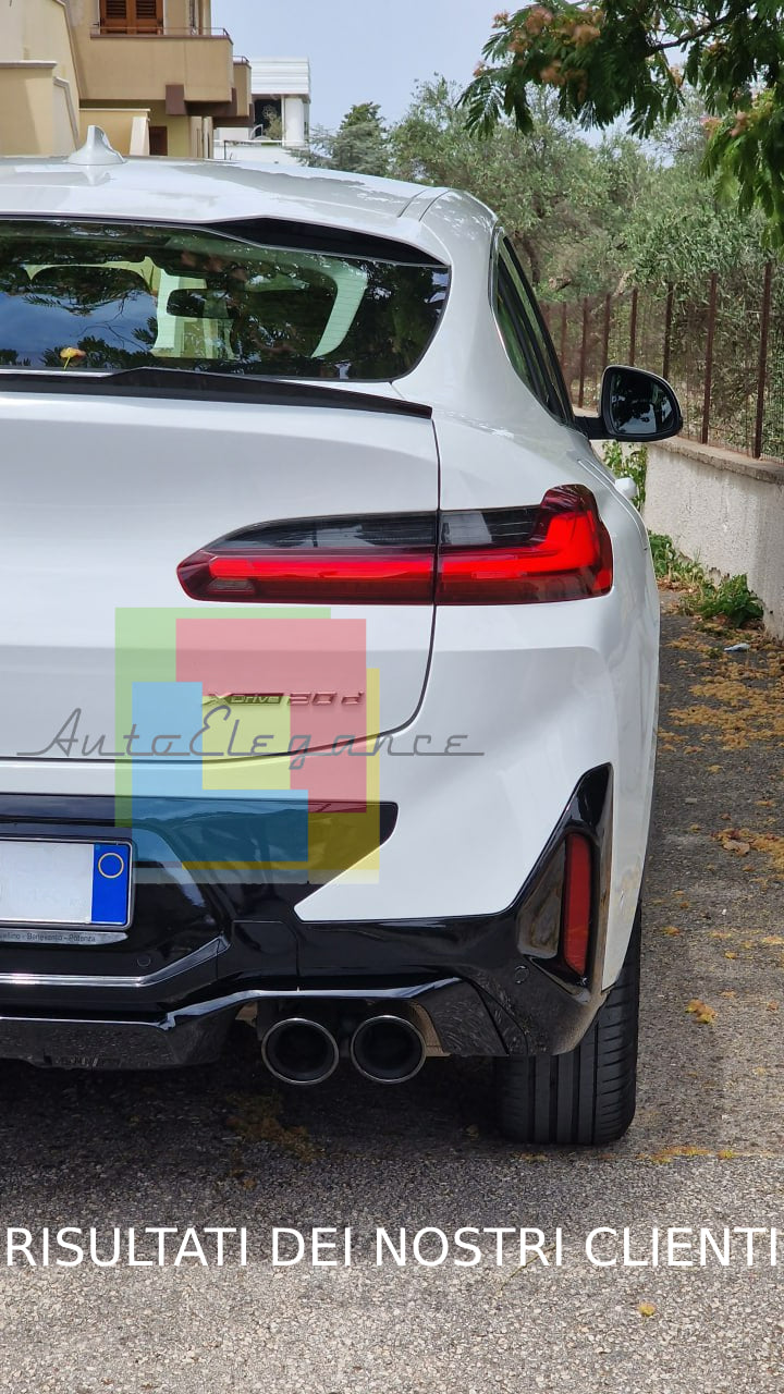 SPOILER BAGAGLIAIO ADATTO PER BMW X4 G02 2018+ LOOK M COMPETITION NERO LUCIDO