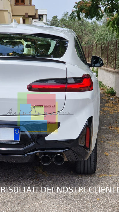 SPOILER BAGAGLIAIO ADATTO PER BMW X4 G02 2018+ LOOK M COMPETITION NERO LUCIDO