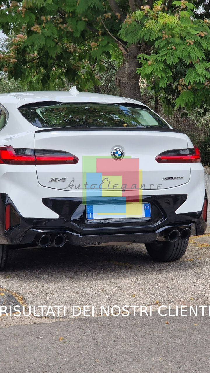SPOILER BAGAGLIAIO ADATTO PER BMW X4 G02 2018+ LOOK M COMPETITION NERO LUCIDO
