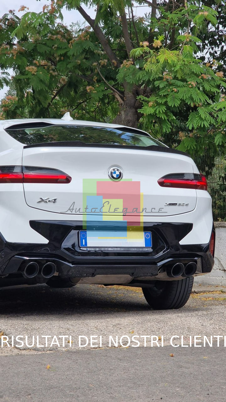 SPOILER BAGAGLIAIO ADATTO PER BMW X4 G02 2018+ LOOK M COMPETITION NERO LUCIDO
