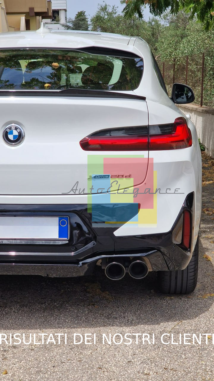 SPOILER BAGAGLIAIO ADATTO PER BMW X4 G02 2018+ LOOK M COMPETITION NERO LUCIDO