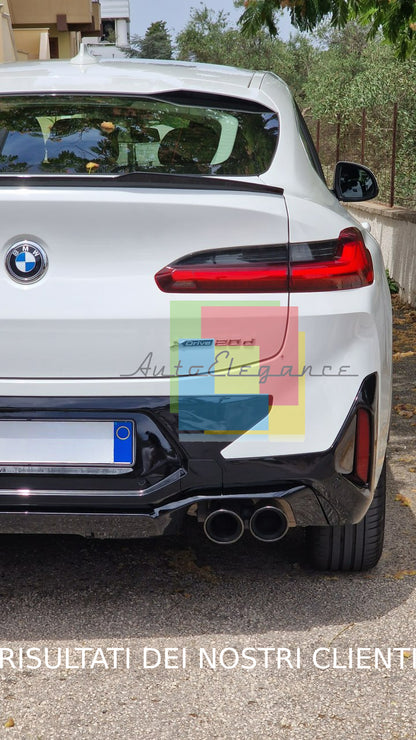 SPOILER BAGAGLIAIO ADATTO PER BMW X4 G02 2018+ LOOK M COMPETITION NERO LUCIDO