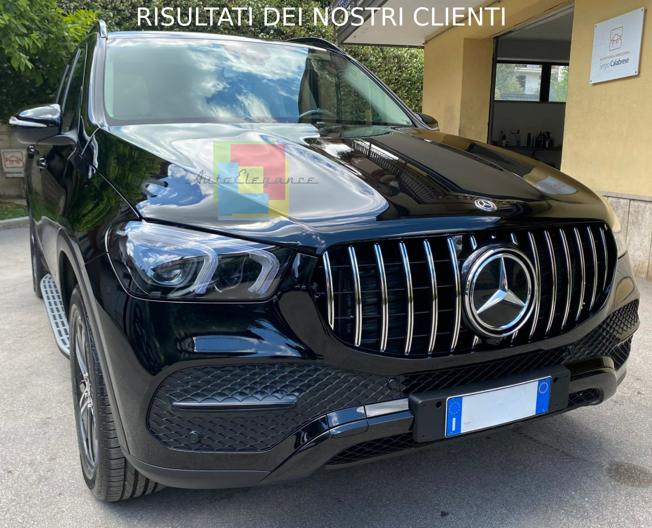 GRIGLIA ADATTA PER MERCEDES-BENZ GLE W167 2019+ STANDARD LOOK GT CROMATA