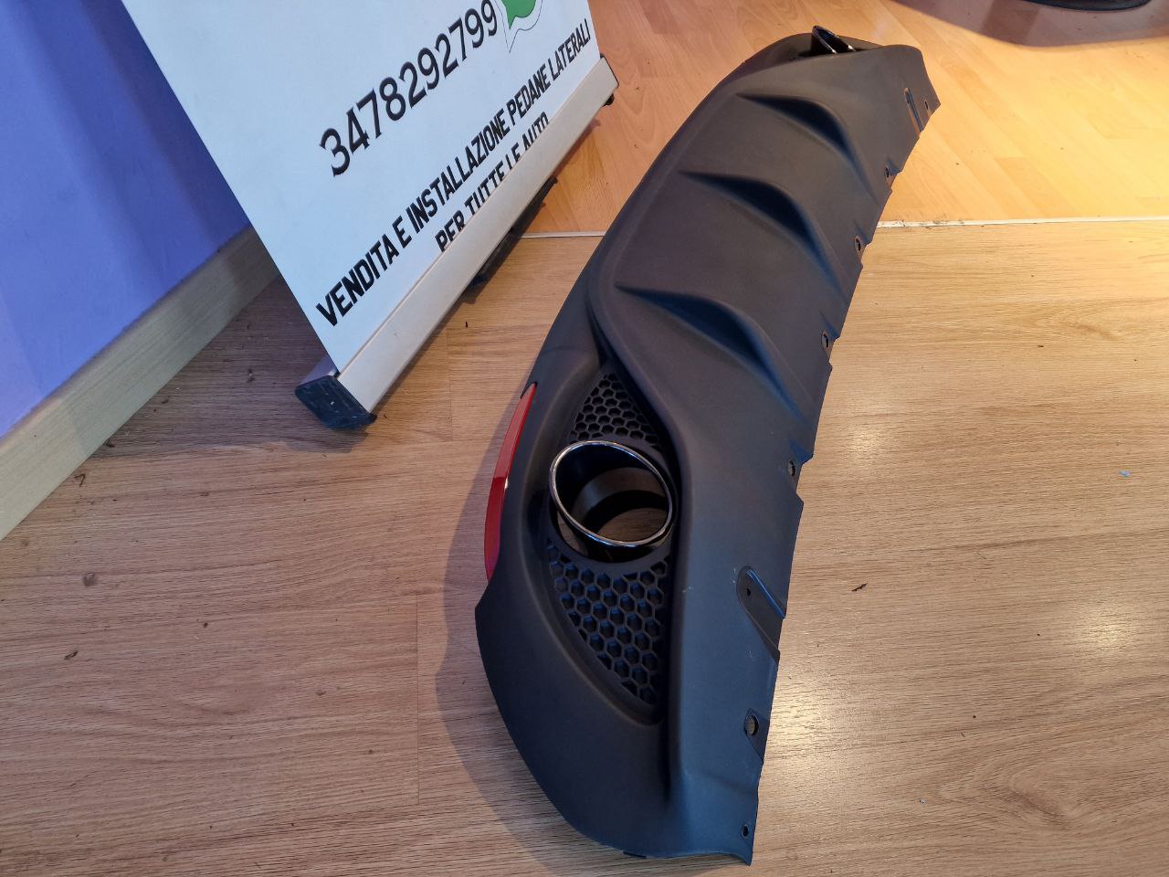 ART. 0855 DIFFUSORI +TERMINALI ALFA ROMEO GIULIA 2016-2021 LOOK NERI