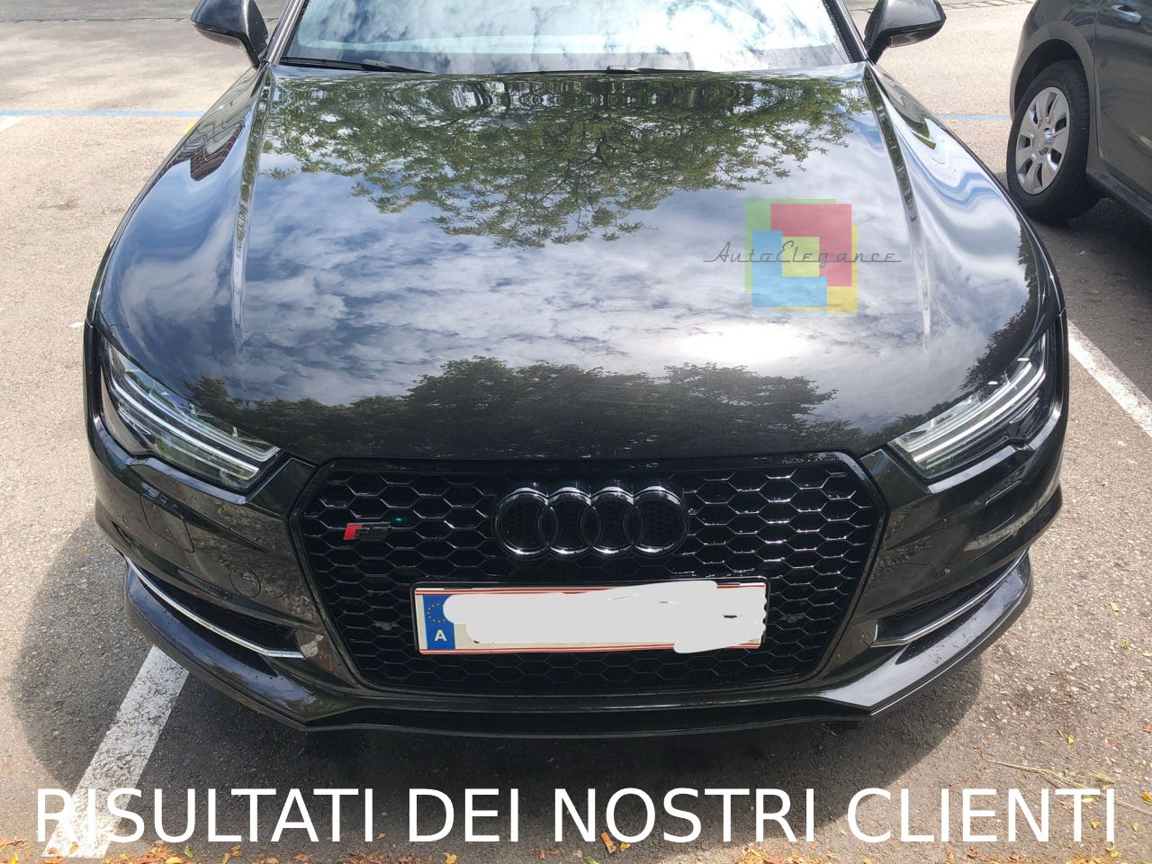 GRIGLIA ADATTA PER AUDI A7 4G 2015-2018 LOOK RS7 NERA DESIGN SPORTIVO