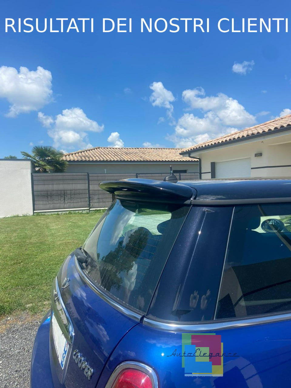 SPOILER ADATTO PER MINI COOPER R56 2005-2014 NERO LUCIDO LOOK SPORTIVO
