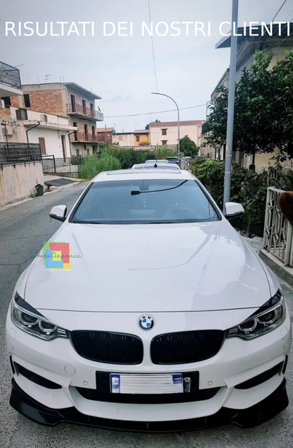 SPLITTER SUITABLE FOR BMW 4 SERIES F32 F33 F36 MSPORT LOOK GLOSSY BLACK SPORTY