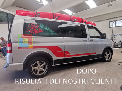 PARAFANGHI ADATTI PER VW TRANSPORTER T5 T5.1 2003-2015 NERO OPACO