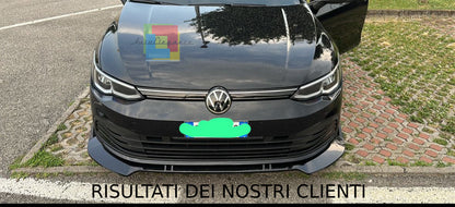 SPLITTER VW GOLF 8 VIII UNDER FRONT BUMPER ABS GLOSSY BLACK BLADE