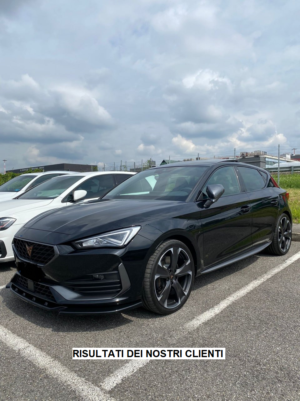 SPLITTER ADATTO PER SEAT CUPRA LEON 2020+ LOOK SPORTIVA NERO LUCIDO