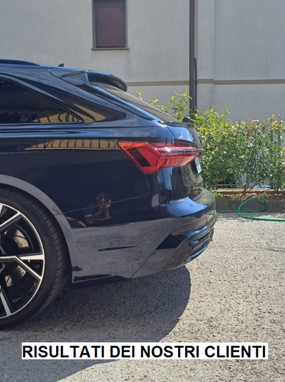 SPOILER ADATTO PER AUDI A6 C8 2019+ AVANT NERO LUCIDO ALA BAGAGLIAIO