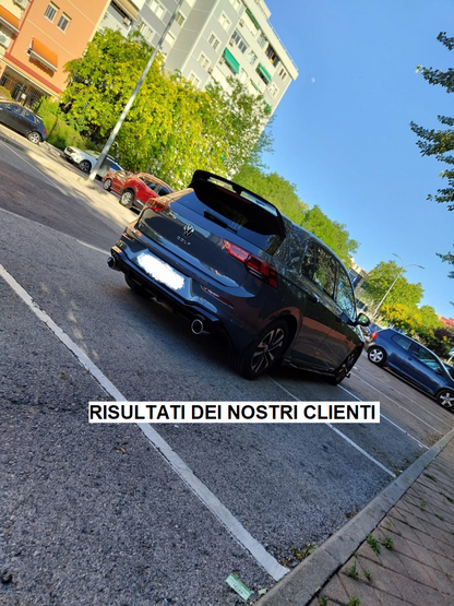 🔝DIFFUSORE POSTERIORE VW GOLF 8 VIII 2019+ SOTTO PARAURTI TERMINALI GTI ABS 1+1